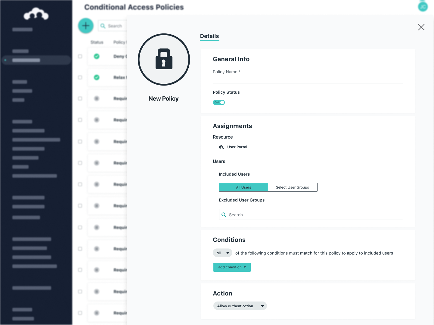 Conditional Access Policies Screenshot