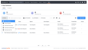 Personalized Signature Dashboard Screenshot