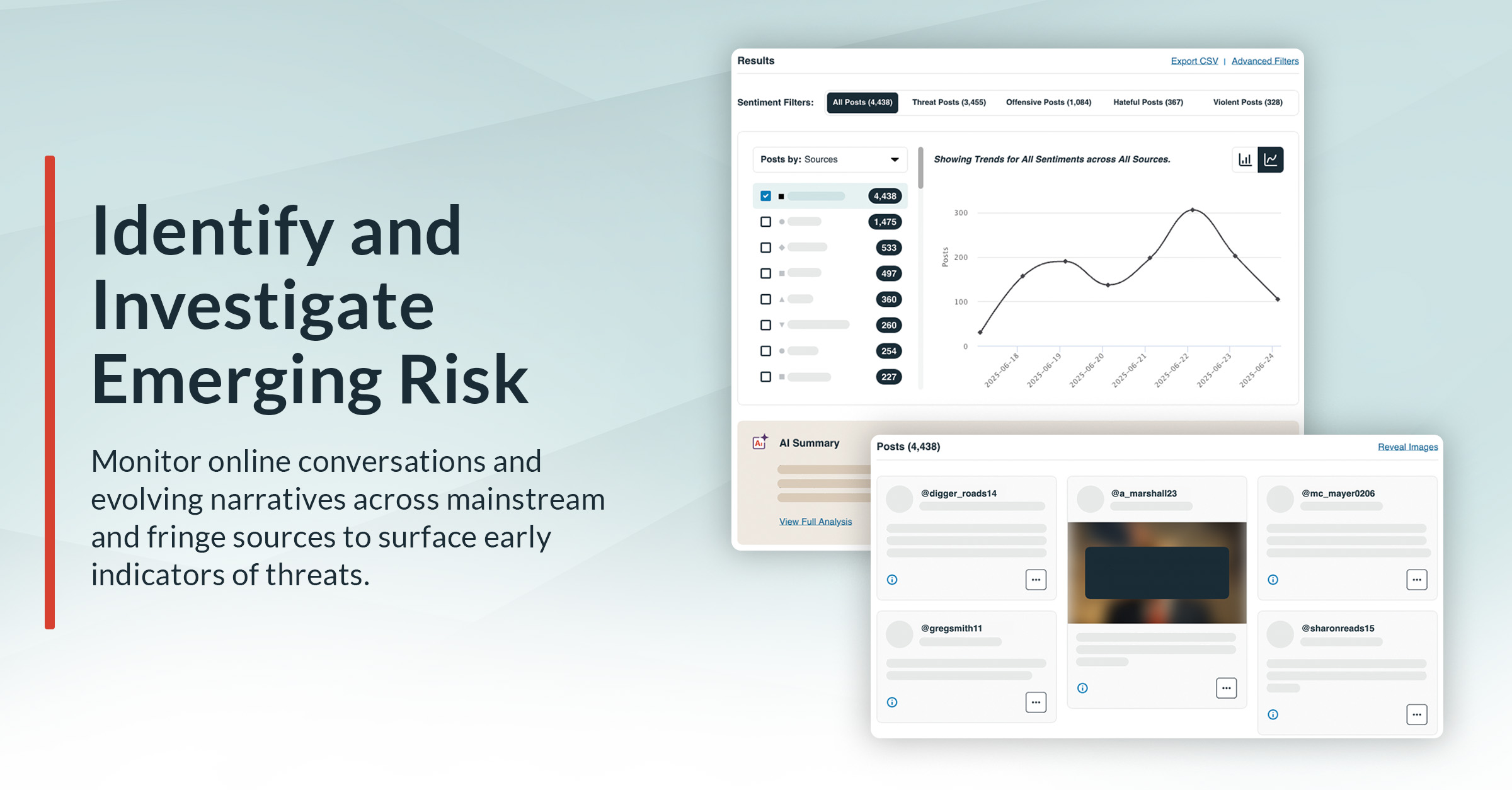 Identify and Investigate Emerging Risk Screenshot