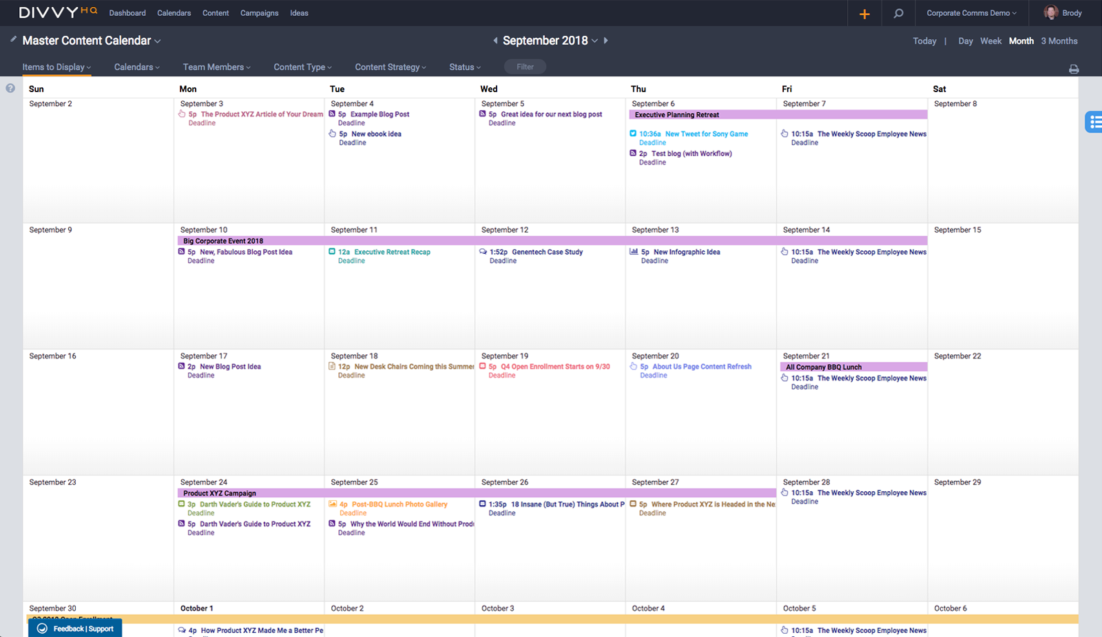 DivvyHQ-3.0-Calendar Screenshot