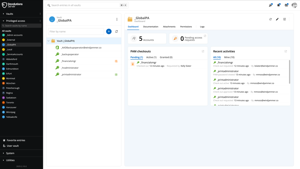 Devolutions PAM Screenshot