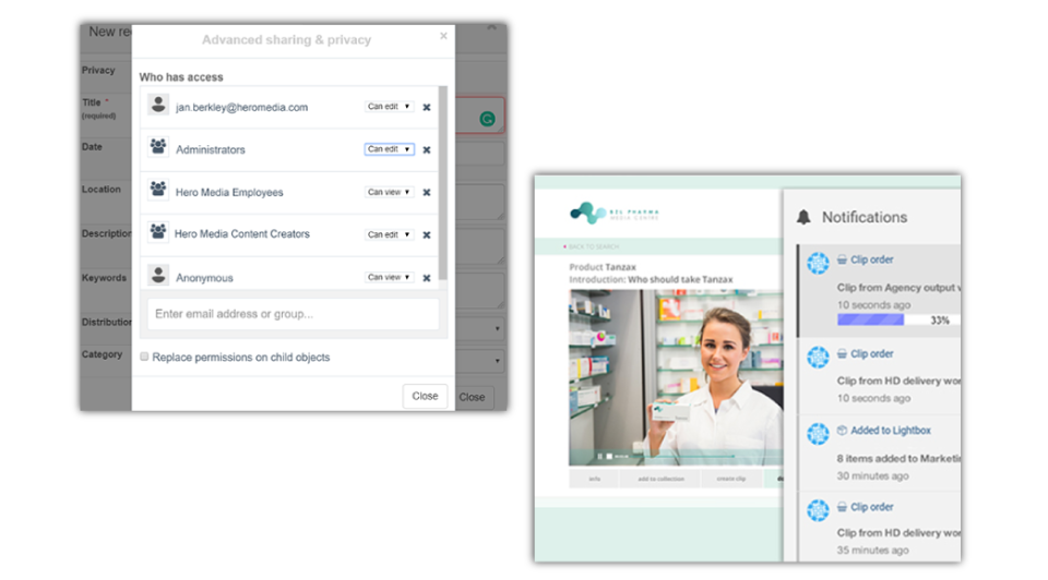 Secure User Access and Notifications Screenshot