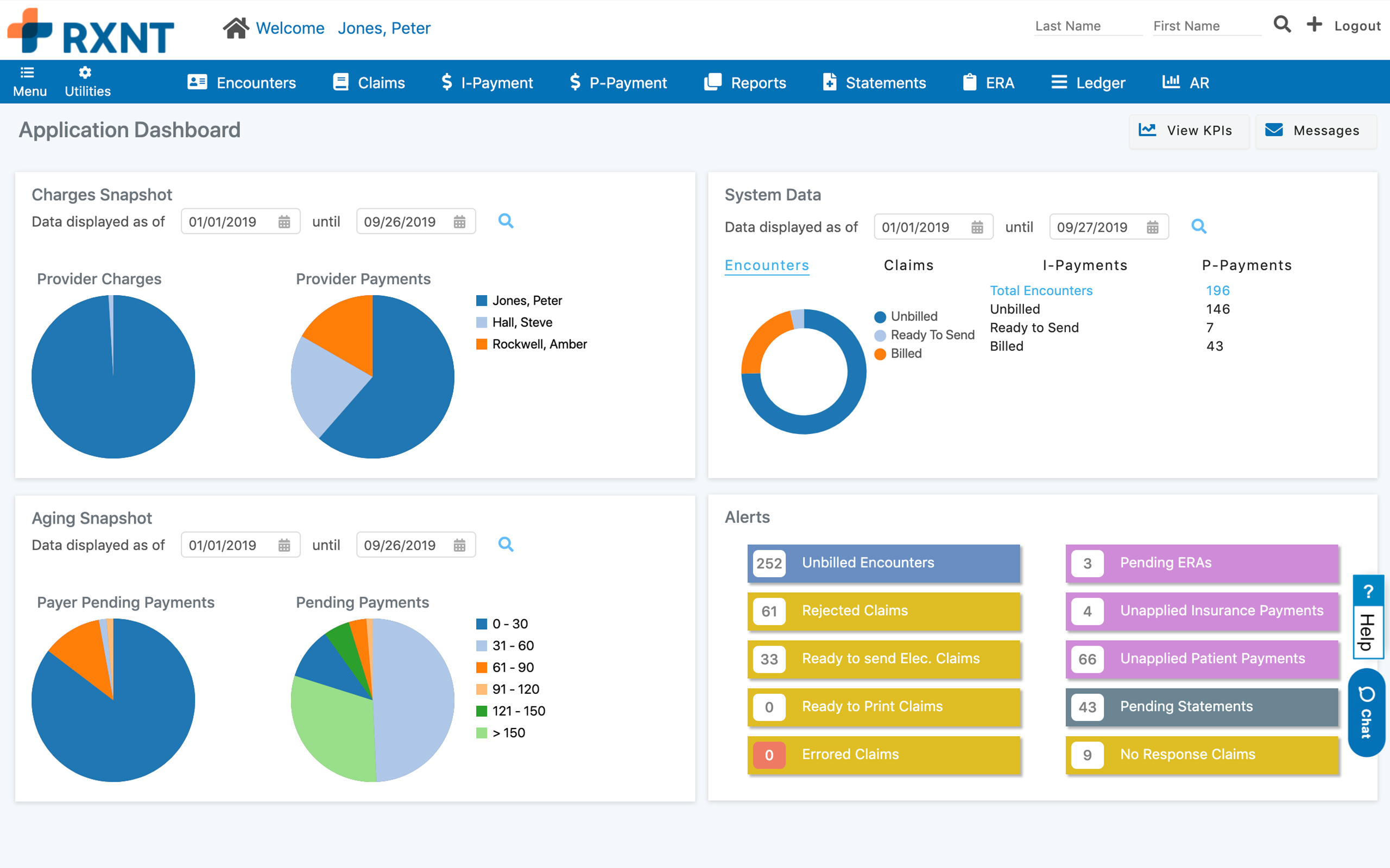 RXNT | PM Billing Dashboard Screenshot
