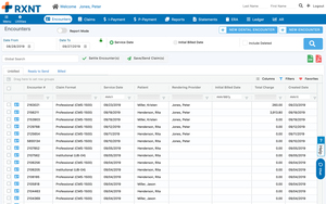RXNT | PM Billing - Encounters Screenshot