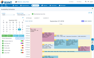 RXNT | PM Scheduling - Availability Screenshot