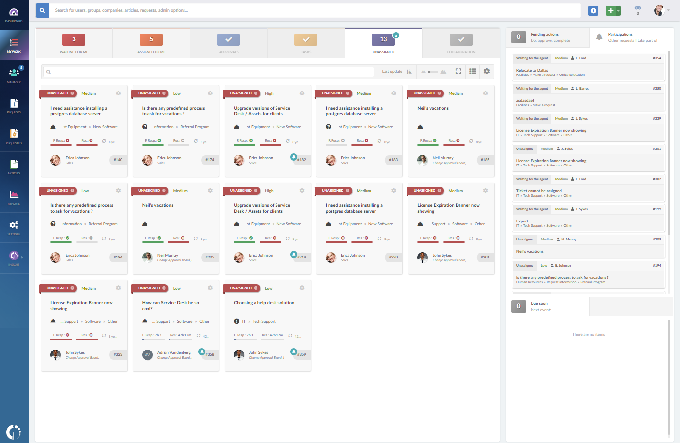 Service Management Screenshot