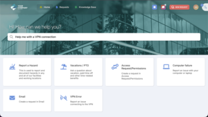 Self-Service Portal Screenshot