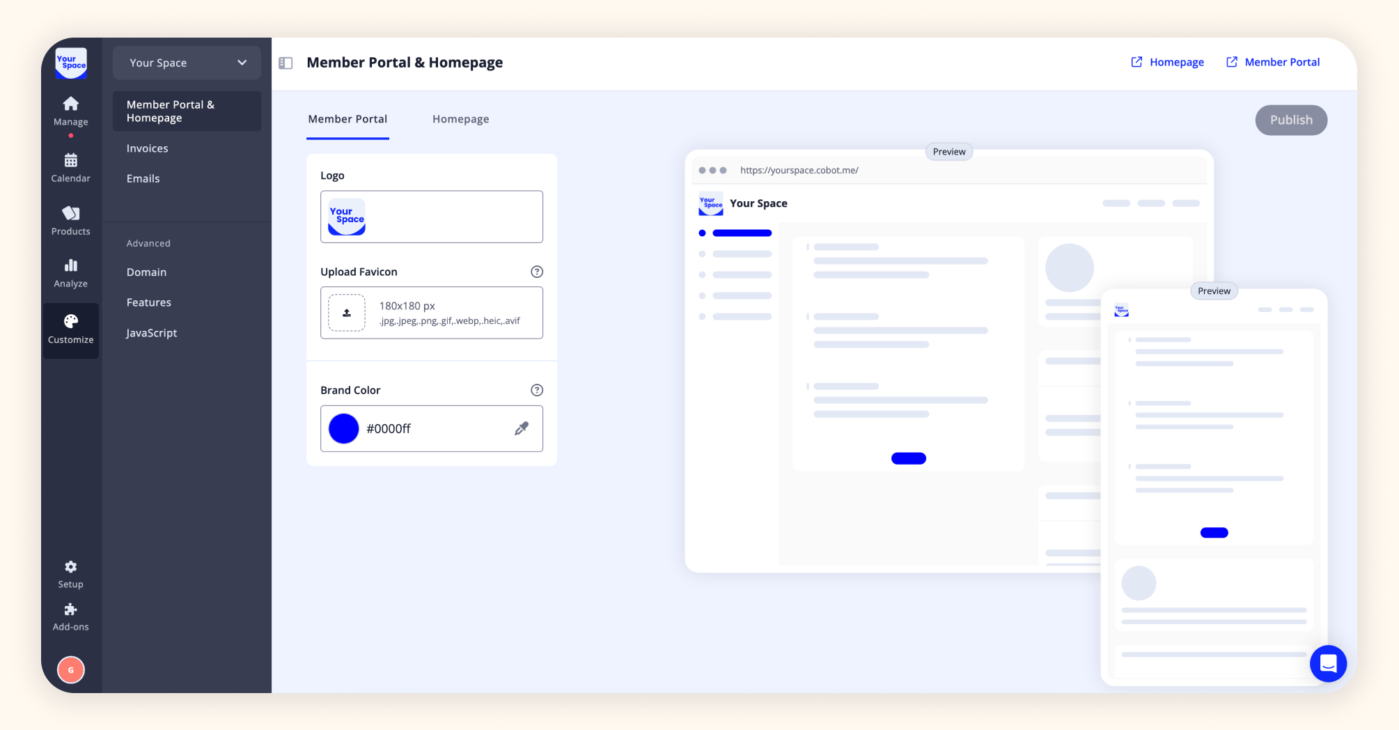 Customize Screenshot