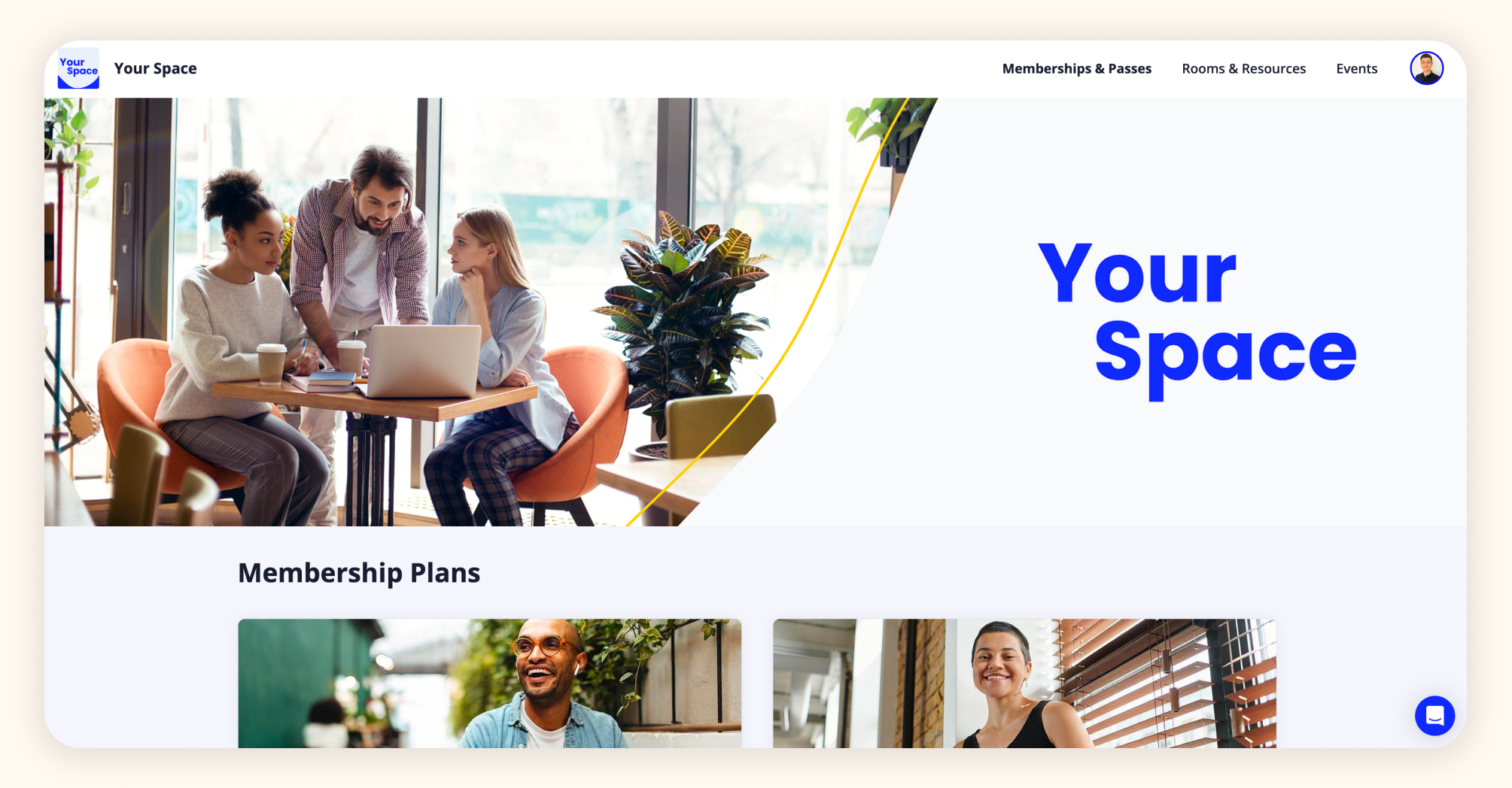 User-Facing Portal Screenshot