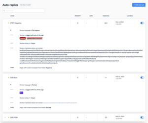 Auto-replies Screenshot