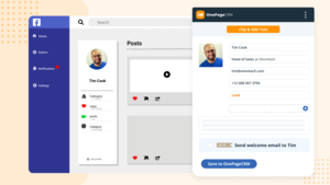 Capture your leads in 1 click! Screenshot