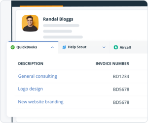 View third party data in your CRM! Screenshot