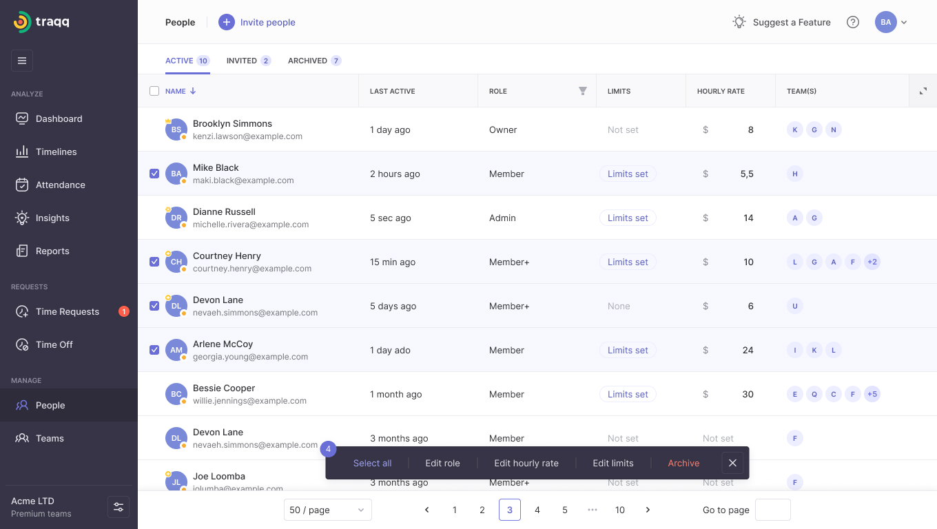 People Management Screenshot