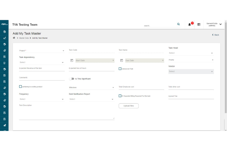 TYASuite-Cloud-ERP-Software-task-manager Screenshot