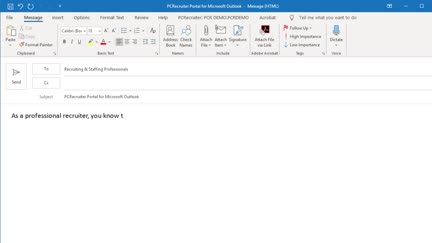 PCRecruiter for Outlook Video