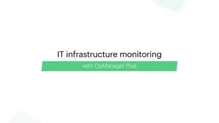 IT infrastructure monitoring  _ ManageEngine OpManager Plus Video